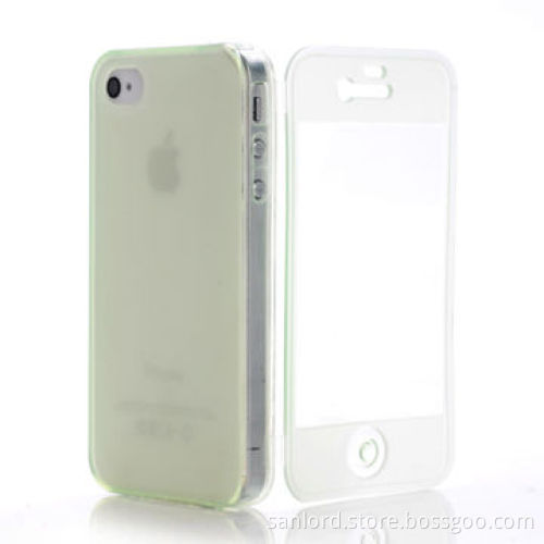 TPU Cases for iPhone, with Flip Cover and Dust-proof Plugs
